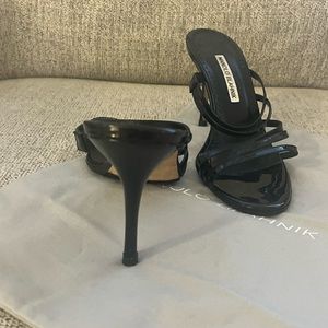 Manolo Blahnik Heeled Patent leather 3.5” Heeled sandals